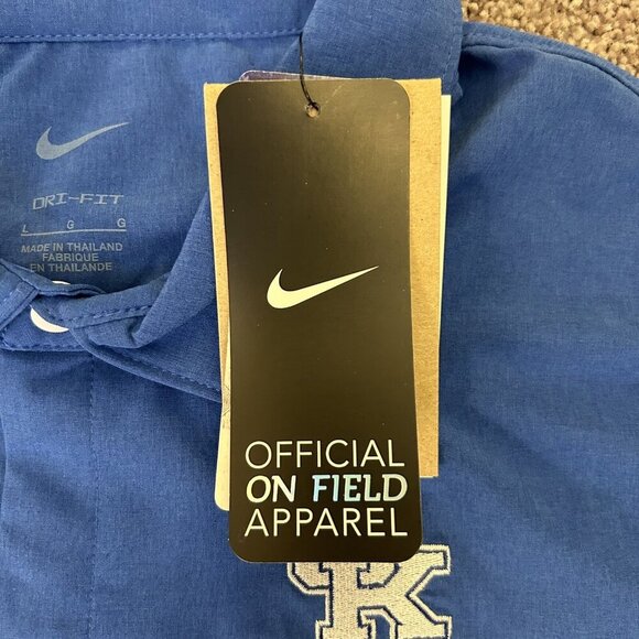 Nike Men's Kentucky Wildcats Polo Shirt Size L Blue NCAA Football NWT $85 - Picture 5 of 12